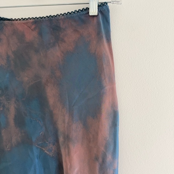 Vintage 90s OE Ombre Fishtail Midi Skirt Small - Picture 3 of 7